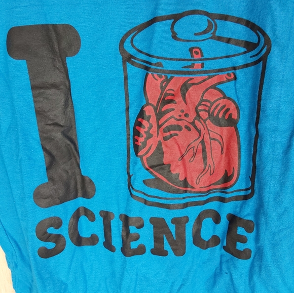 Tops - I Heart Science Love Biology Anatomy Blue T-Shirt
